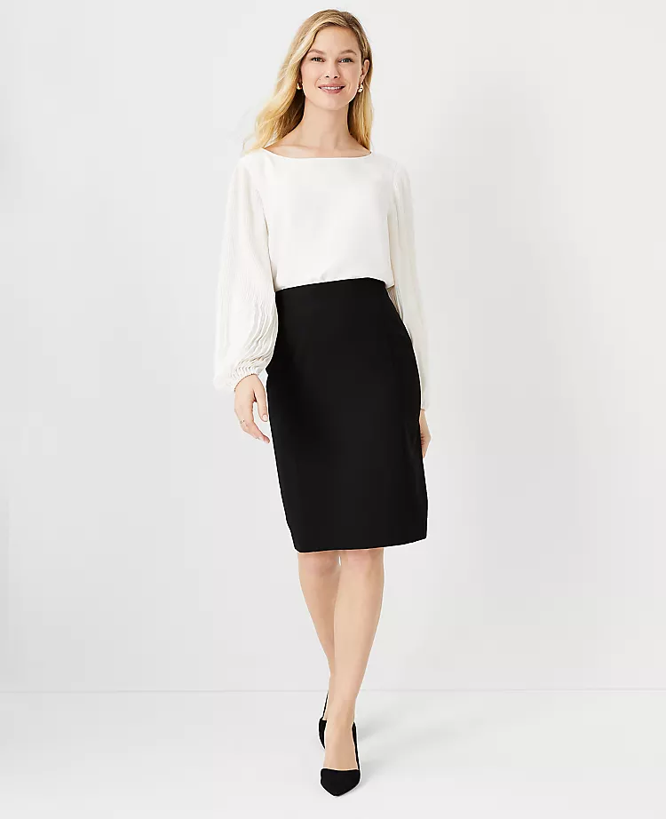 The Seamed Pencil Skirt In Seasonless Stretch - Image 3