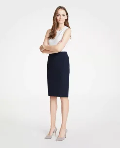 The Seamed Pencil Skirt In Seasonless Stretch - Curvy Fit -Outlet Modern Muse Closet Store 443564 0352 ALT2