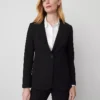 The Long One-Button Blazer In Bi-Stretch
