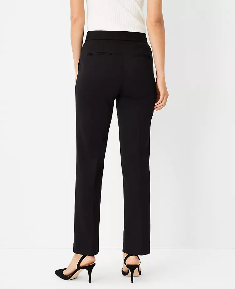 The Pintucked Sophia Straight Leg Pant In Double Knit - Image 2