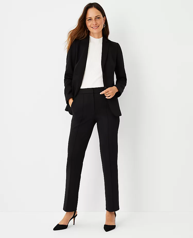 The Pintucked Sophia Straight Leg Pant In Double Knit - Image 3