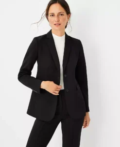 The Two Button Blazer In Double Knit