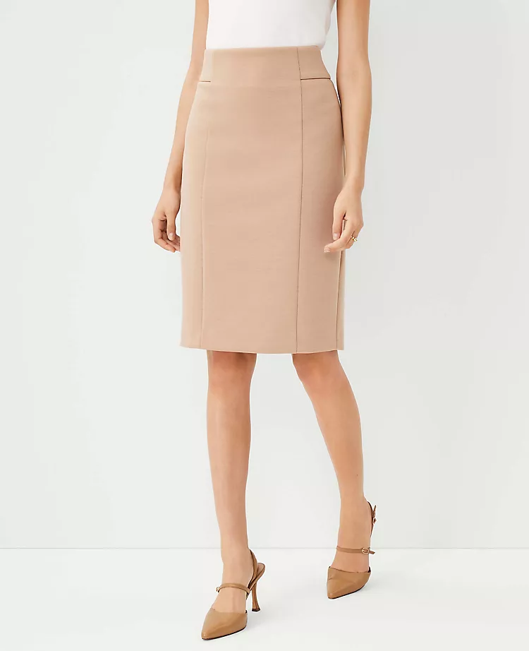 The High Waist Seamed Pencil Skirt In Double Knit 1 The High Waist Seamed Pencil Skirt In Double Knit
