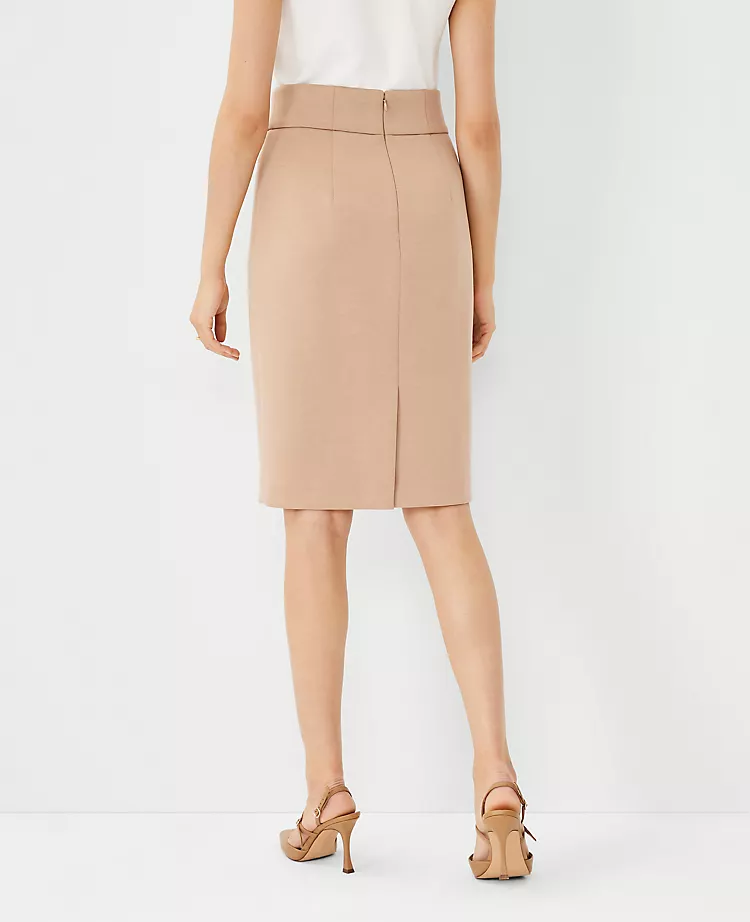 The High Waist Seamed Pencil Skirt In Double Knit 2 The High Waist Seamed Pencil Skirt In Double Knit - Image 2