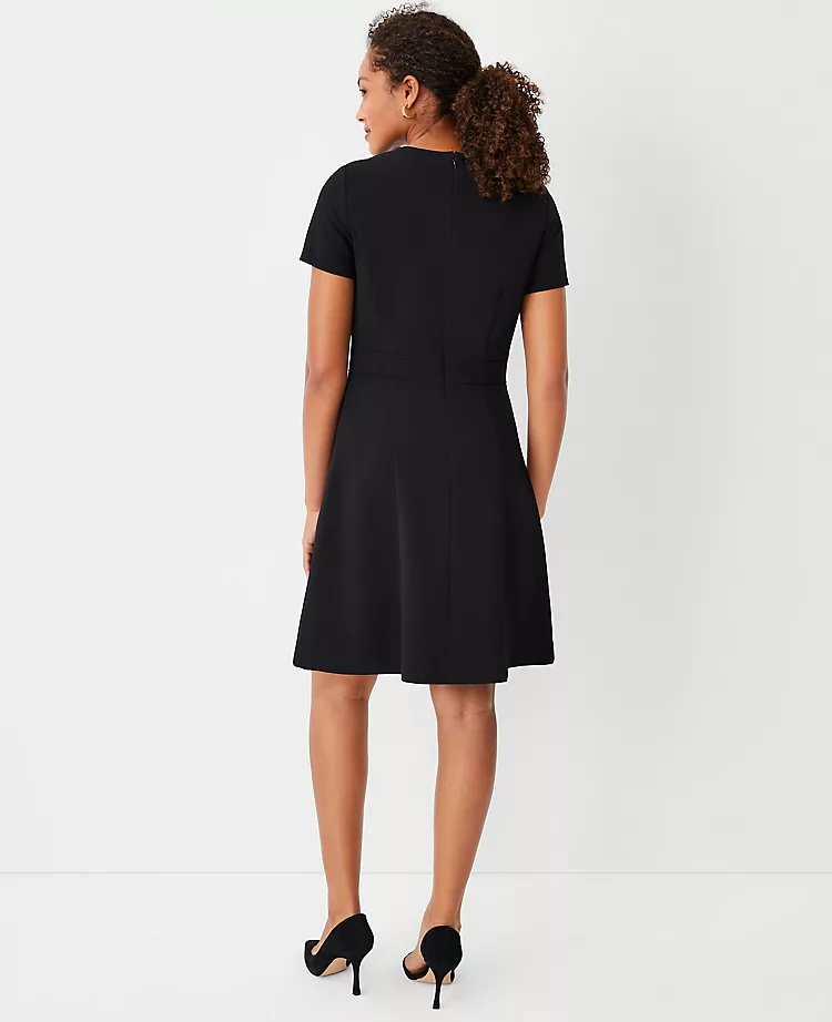 The Flare Dress In Fluid Crepe - Image 2