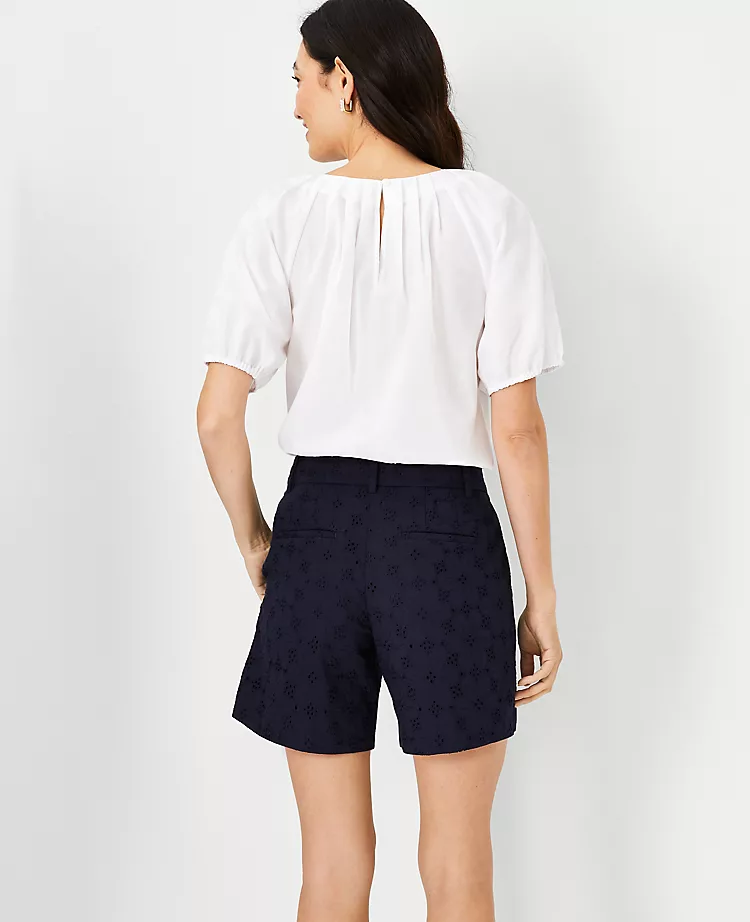 The Metro Short In Eyelet - Image 2