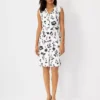 Floral Double V Sheath Dress
