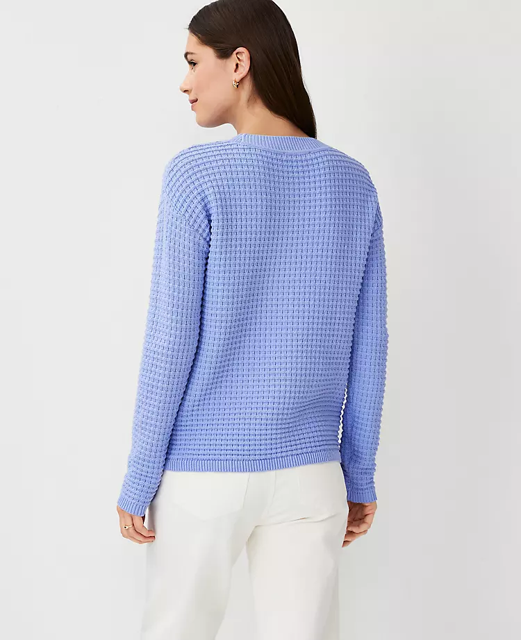 Textured Crew Neck Sweater - Image 2