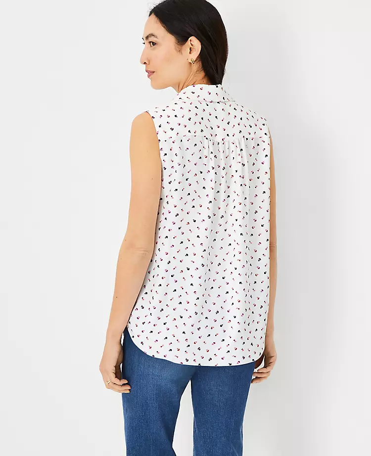 Floral Sleeveless Camp Shirt 2 Floral Sleeveless Camp Shirt - Image 2