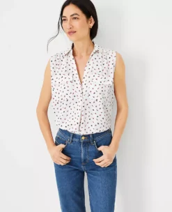 Floral Sleeveless Camp Shirt 6 Floral Sleeveless Camp Shirt -Outlet Modern Muse Closet Store 606838 9192 ALT2