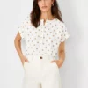 Polka Dot Drop Shoulder Popover
