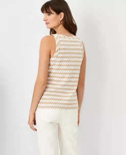 Geo Boatneck Tank Top -Outlet Modern Muse Closet Store 607005 8187 ALT1