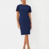 The Short Sleeve Sheath Dress In Bi-Stretch - Curvy Fit