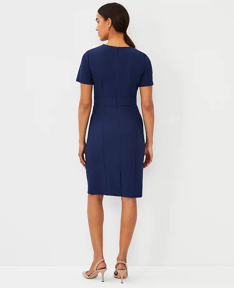The Short Sleeve Sheath Dress In Bi-Stretch - Curvy Fit - Image 2