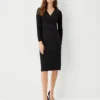 Refined Stretch Wrap Sheath Dress
