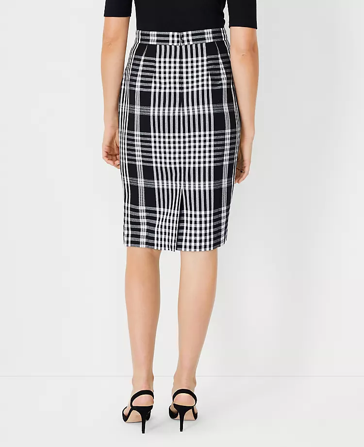 Plaid Pencil Skirt - Image 2
