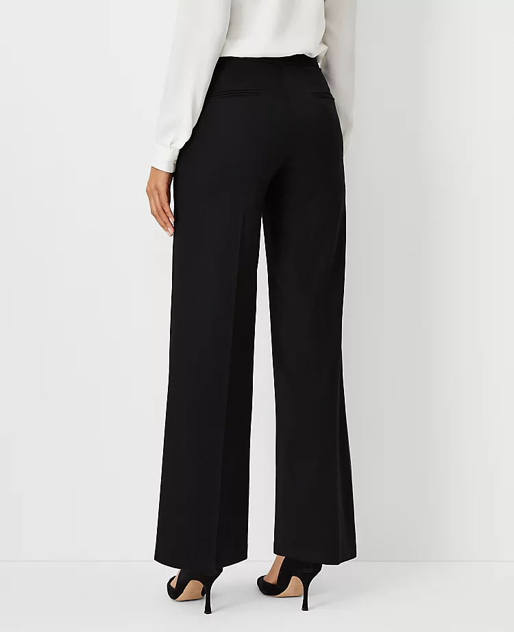 The Side Zip Wide Leg Pant In Knit - Image 2