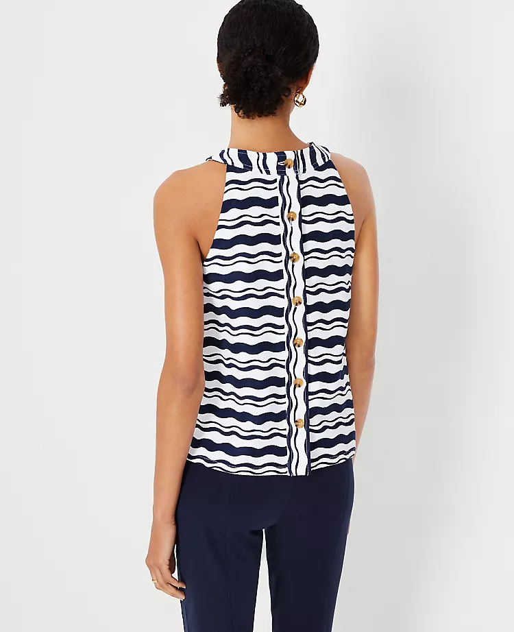 Wave Button Back Halter Top 2 Wave Button Back Halter Top - Image 2