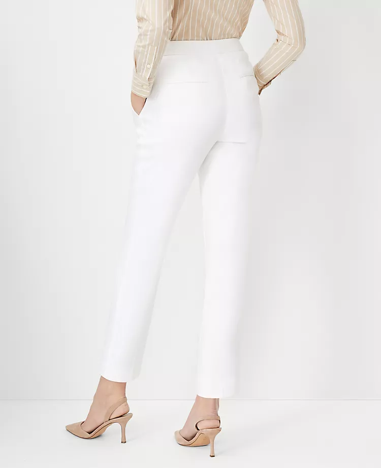 The Eva Ankle Pant In Herringbone Linen Blend - Image 2
