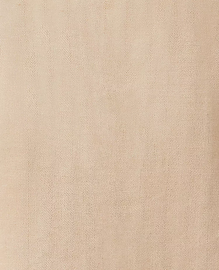 The Notched Collar Tie Waist Dress In Herringbone Linen Blend - Image 4