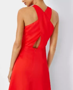 Cutout Back Flare Halter Dress -Outlet Modern Muse Closet Store 609016 2570 ALT2