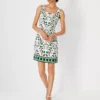 Border Floral Sheath Dress
