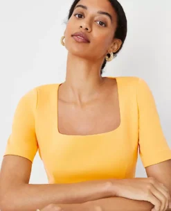 Scoop Neck Short Sleeve Sheath Dress -Outlet Modern Muse Closet Store 609137 6943 ALT2