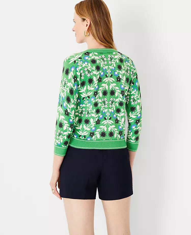 Floral 3/4 Sleeve Ann Cardigan - Image 2