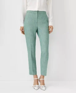 The Eva Ankle Pant In Cross Weave - Curvy Fit
