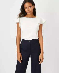 Bobble Flutter Sleeve Top