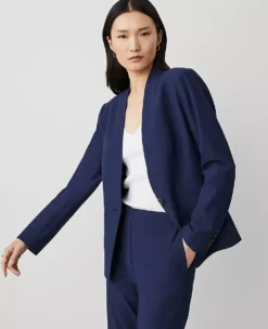 The Petite Cutaway Blazer In Bi-Stretch