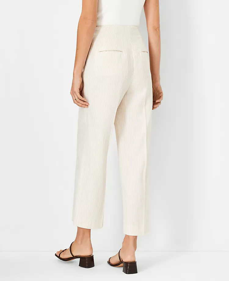 The Petite Seamed Straight Crop Pant In Stripe - Image 2