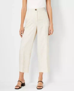 The Seamed Straight Crop Pant In Stripe - Curvy Fit