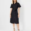 Eyelet Belted Shirtdress