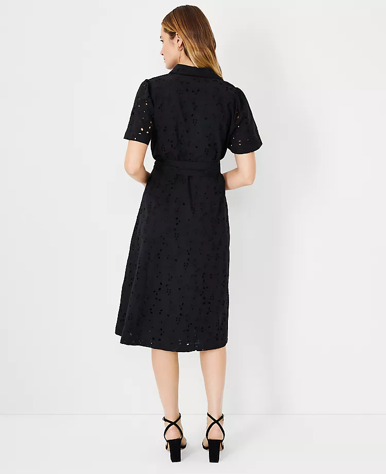 Eyelet Belted Shirtdress 2 Eyelet Belted Shirtdress - Image 2
