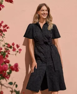 Eyelet Belted Shirtdress 7 Eyelet Belted Shirtdress -Outlet Modern Muse Closet Store 610940 2222 MKTG1