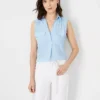 Petite Sleeveless Camp Shirt