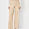The Petite Wide Leg Pant In Herringbone Linen Blend