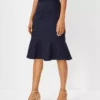 Petite Eyelet Flounce Pencil Skirt