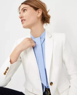 The Petite Greenwich Blazer In Pique -Outlet Modern Muse Closet Store 611392 9000 ALT2