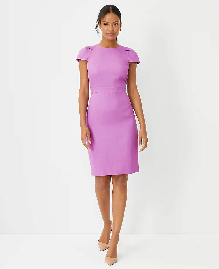 Petite Cap Sleeve Sheath Dress