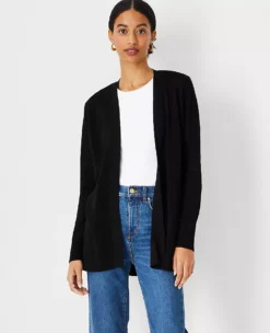 Linen Blend Open Cardigan