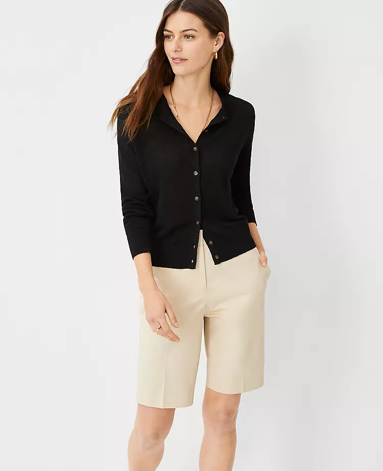 Petite Linen Blend Ann Cardigan