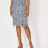 Plaid Button Front Pencil Skirt