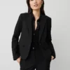 The Petite Notched One Button Blazer In Seasonless Stretch