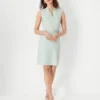 The Belted V-Neck Dress In Linen Blend