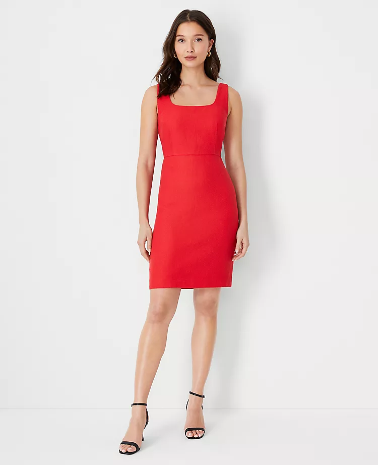 Scoop Neck Sheath Dress
