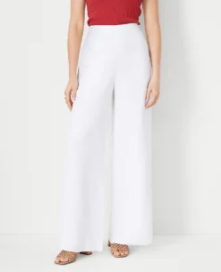 The Pull On Palazzo Pant In Linen Blend