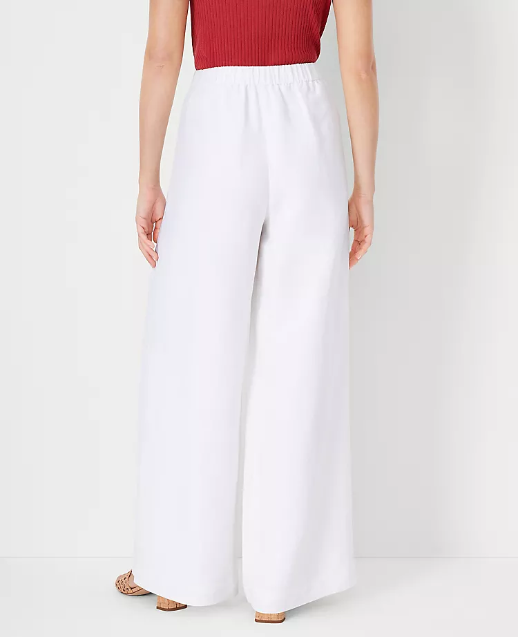 The Pull On Palazzo Pant In Linen Blend - Image 2