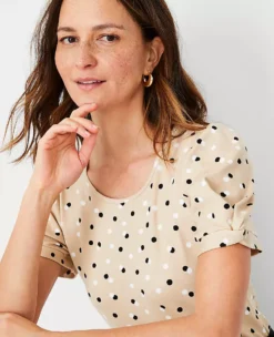 Dotted Knot Sleeve Top